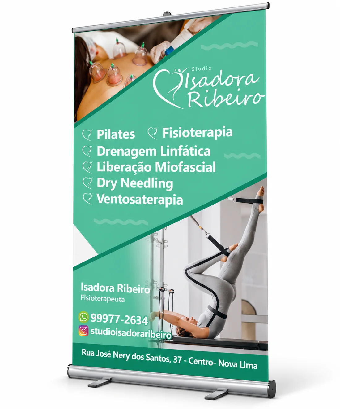 Banner roll-up — Isadora Ribeiro Fisioterapia
