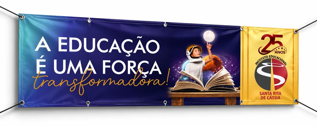 Faixa em lona — Escola Santa Rita de Cássia