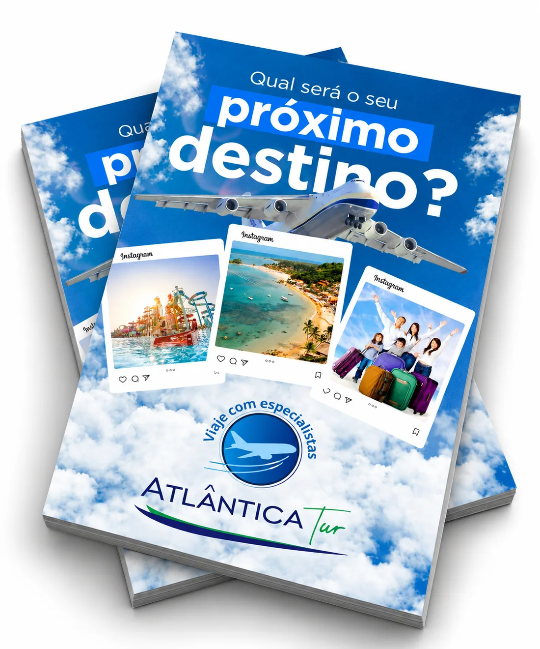 Panfleto de viagens — Atlântica Tur
