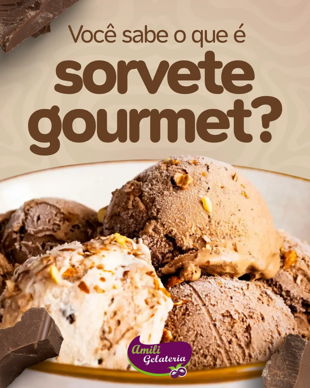 Você sabe o que é sorvete gourmet? — Amili