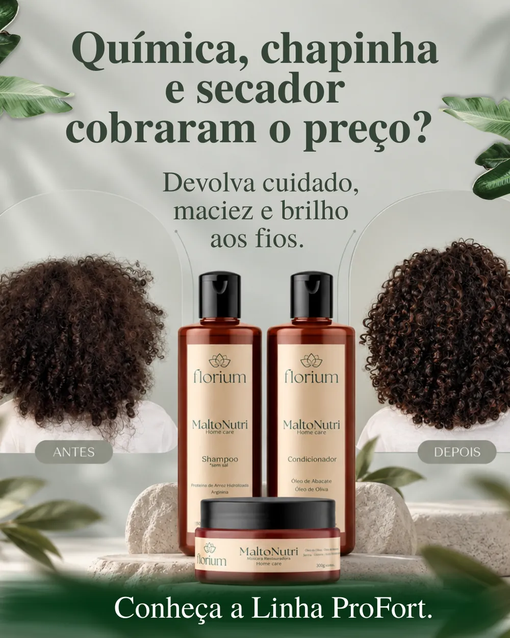 Química, chapinha e secador — Florium